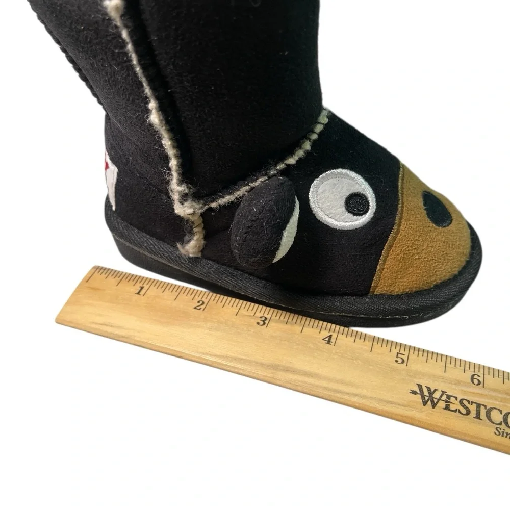 Lazy One Kid's Bear Slipper Boots - Toasty Toez - Fleece Lined - XXS (kids 4-5)